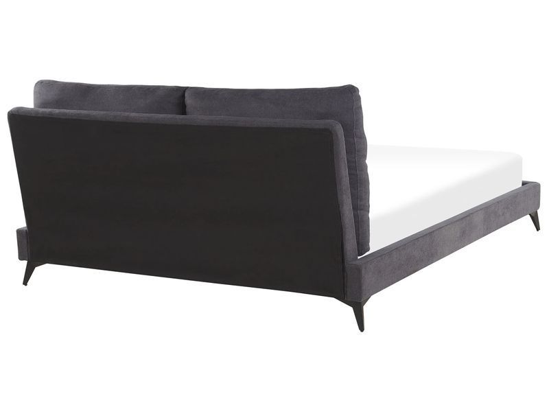 Ліжко оксамитове MELLE 180 x 200 см (EU Super King) Темно-сіре 329308-236984 фото