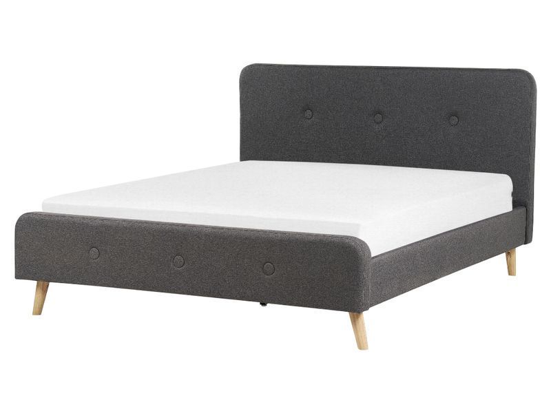 Тканина для ліжка RENNES II 160 x 200 см (EU King Size) Темно-сіра 282889-410913 фото
