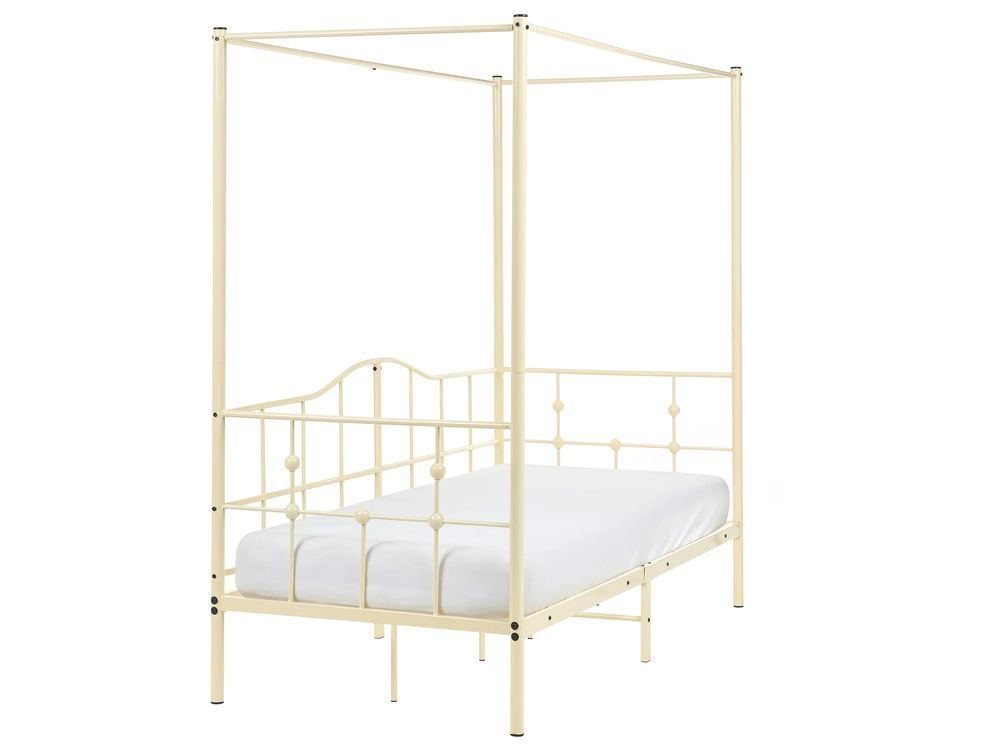 Металлическая кровать с балдахином ARTONNE 90 x 200 см (односпальная, стандарт ЕС) бежевого цвета. 377580-840474 фото