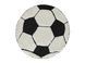 Дитячий килимок Lou Football - Чорно-білий - 80 см круглий 4404661-0115651 фото