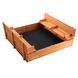 Деревянная песочница VEVOR, 132 x 120 x 43 см, песочница со складными скамейками и напольным покрытием, натуральная деревянная песочница для детей, для сада, пляжа, парка, подарок для мальчиков и девочек в возрасте от 3 до 12 лет. 13064-SXMZFXWDP000U9A8QV0 фото 11
