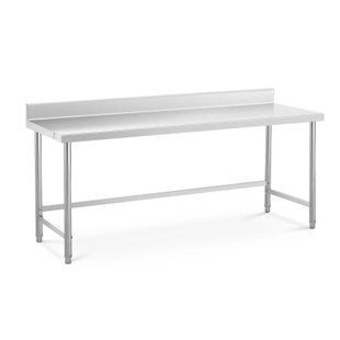Рабочий стол из нержавеющей стали - ECO - 200 x 70 см - 300 кг - с бортиками - Royal Catering 10012636-ex-1007 фото