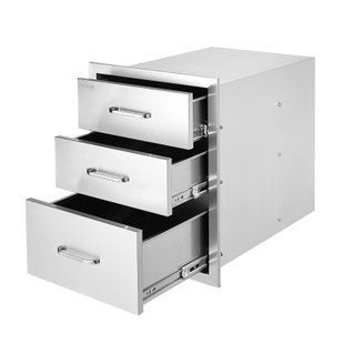VEVOR 45,7 x 58,9 x 57,9 см, триярусні дверцята шафи, демпфер дверцята шафи з нержавіючої сталі. 1710-18X23YC3CBXGCTG01V0 фото
