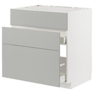 ІКЕА Підлогова шафа + 3 фронт. панелі METOD МЕТОД / MAXIMERA МАКСИМЕРА, 395.385.23 395.385.23 фото