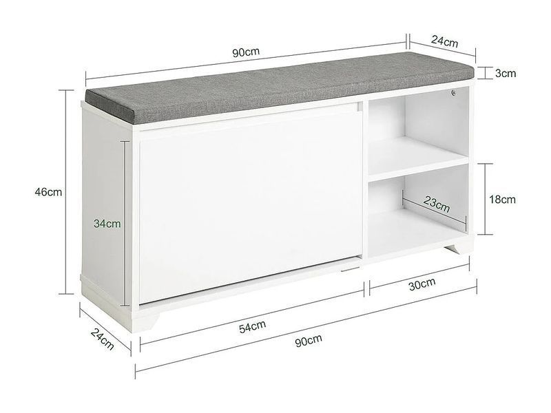 Лавка для взуття з сидінням FSR119-W 1244209-0006158 фото