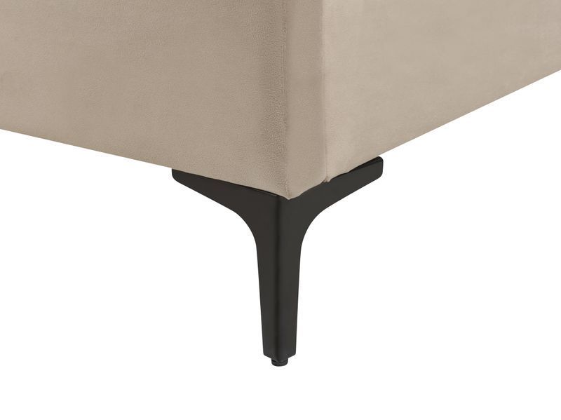 Ліжко оксамитове SUZETTE 160 x 200 см (EU King Size) Бежеве 312426-499170 фото