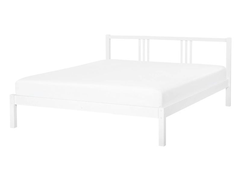 Ліжко з сосни VANNES 140 x 200 см (EU Double) Біле 283154-167569 фото