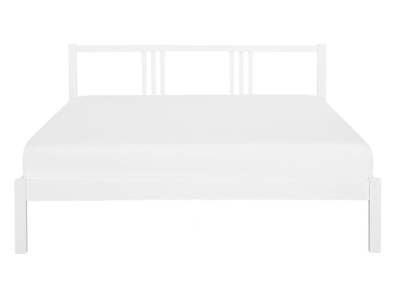 Ліжко з сосни VANNES 140 x 200 см (EU Double) Біле 283154-167569 фото