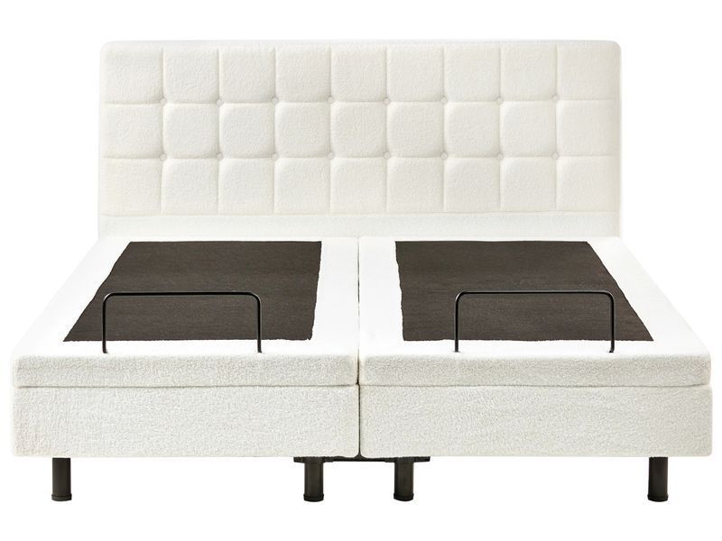 Регульоване ліжко Boucle DUKE 160 x 200 см (EU King Size) кольору Off-White 340240-657374 фото