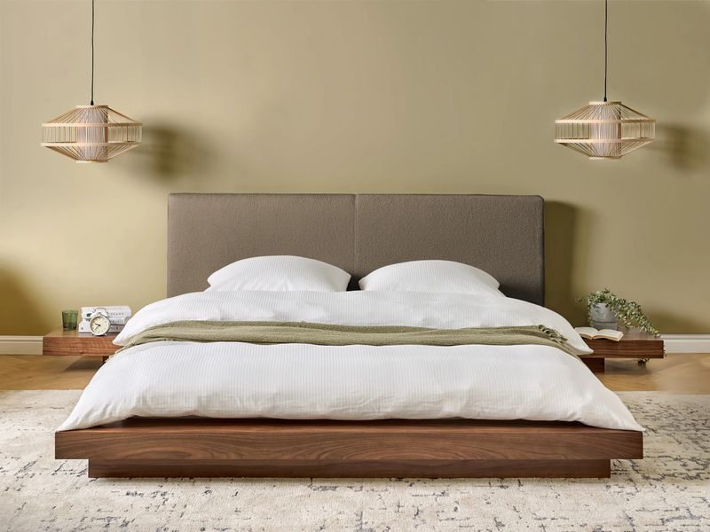Ліжко Boucle ZEN 160 x 200 см (розмір EU King Size) із коричневого ясеня. 368760-811053 фото