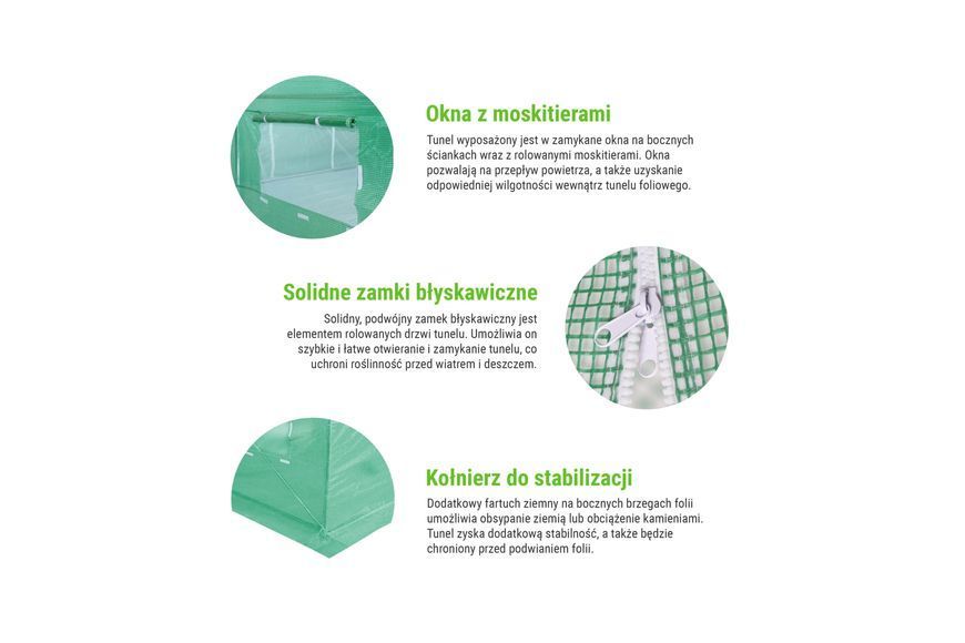 Фольга для каркаса садового тунелю 300 x 800 см зелена 498753-2220438 фото