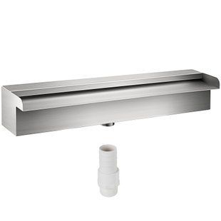 Фонтан-водопад VEVOR для бассейна, 11,8 x 4,5 x 3,1 дюйма, прямоугольный, из нержавеющей стали, для бассейна, пруда, каскадного водопада. 6878-PQSBJPJSW300PQJSKV0 фото