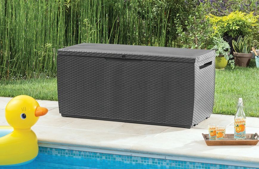 Лоток для балкона Keter CAPRI RATTAN BOX 305L Graphite 001365-9991224 фото