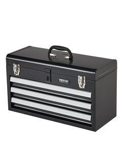 Ящик для инструментов VEVOR 520x218x304 мм, ящик с 3 выдвижными ящиками, кейс для инструментов с вставками из EVA, замок ящика на шарикоподшипниках с порошковым покрытием, многофункциональный органайзер для инструментов. 0713-CTSBXSGJX20ICW9DQV0 фото