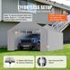 Бічні стінки гаражного намету VEVOR Carport Garage Tent 606 x 398 x 308 см, міцна, водонепроникна та захищена від УФ-випромінювання, сіра (верхня частина та каркас у комплект не входять). 4963-CKPB13X20FTH07RMFV0 фото 5