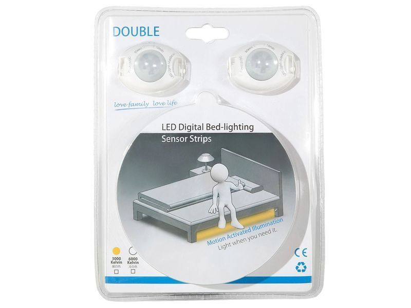 Ліжко з LED-букле ZEN 180 x 200 см (EU Super King) LED Темний ясен 302360-521895 фото