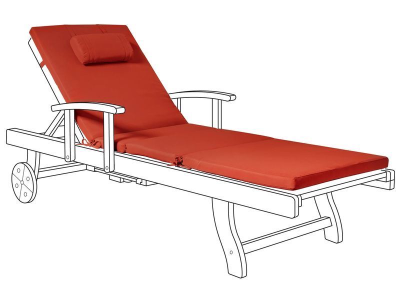 Подушка для шезлонга TOSCANA/JAVA/AMANTEA PREMIUM 189 x 58 см Червона 326957-629721 фото
