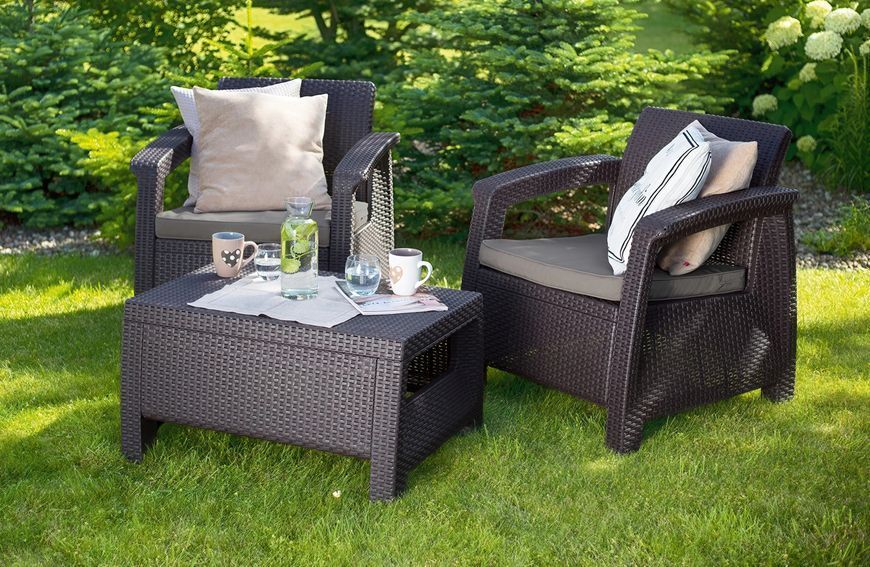 Садові меблі CORFU SET 3 коричневого кольору 006068-9990675 фото