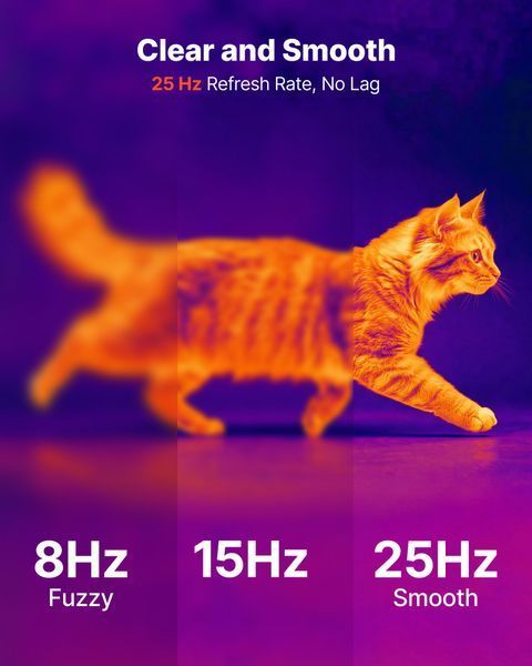 Тепловизионная камера VEVOR для iOS и Android, разрешение 512x384 Super IR и 256x192 IR, с макрообъективом, для смартфонов и планшетов с разъемом USB-C, 25 Гц, инфракрасная камера для осмотров в диапазоне температур от -20&deg;C до 550&deg;C 3915-KDSRCXY2561960W1B001V9 фото