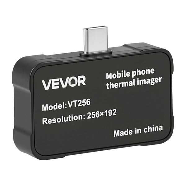 Тепловизионная камера VEVOR для iOS и Android, разрешение 512x384 Super IR и 256x192 IR, с макрообъективом, для смартфонов и планшетов с разъемом USB-C, 25 Гц, инфракрасная камера для осмотров в диапазоне температур от -20&deg;C до 550&deg;C 3915-KDSRCXY2561960W1B001V9 фото