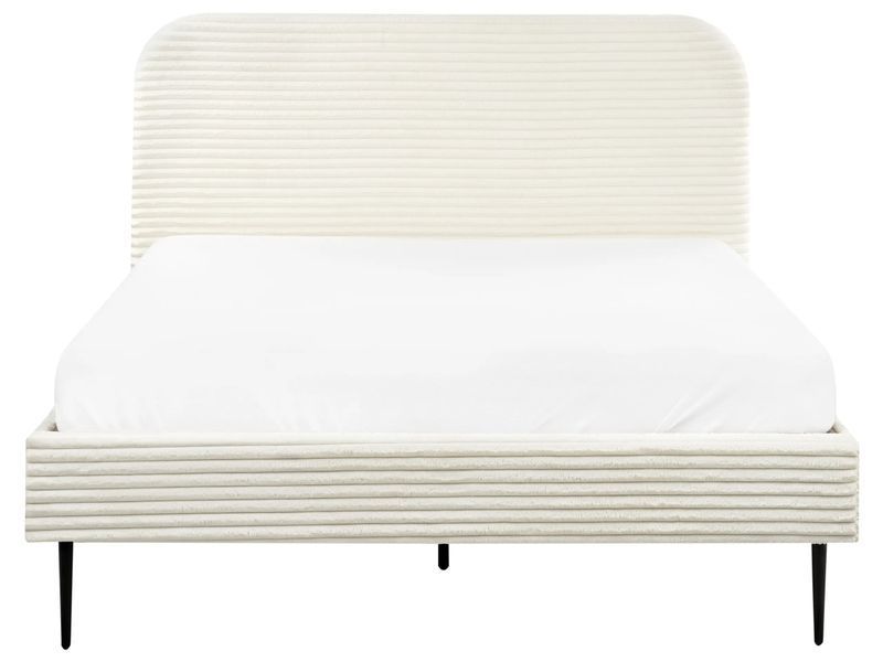 Ліжко Corduroy FLAYAT 140 x 200 см (EU Double) Білого кольору 321106-599443 фото