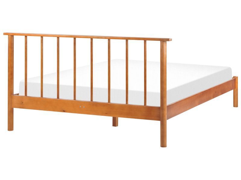 Ліжко з соснового дерева BARRET 140 x 200 см (EU Double) Коричневий 347119-410610 фото