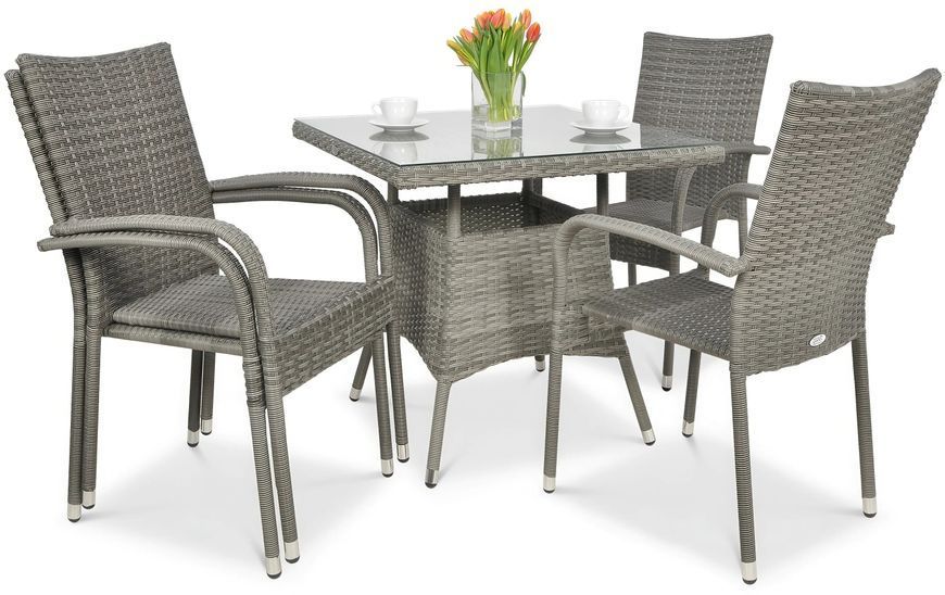 Садовий комплект FIESTA/LUGO 4+1 Dolphin Grey з техноратангу 002836-9990427 фото