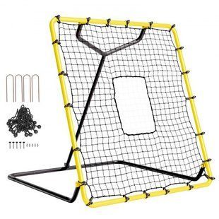 Сетка для отработки бросков в бейсболе и софтболе VEVOR, 4 x 4,5 фута, PitchBack Baseball Nest для тренировки бросков и игры в поле, сетка для отработки возврата мяча с диском для бросков, 4 регулируемых угла наклона. 9673-BQHDWPWJDKD41TLV7V0 фото
