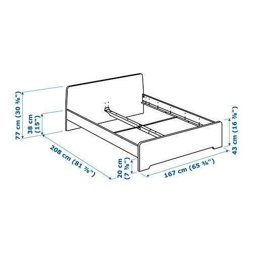 ИКЕА Каркас кровати ASKVOLL АСКВОЛЬ, 490.197.05 Каркас кровати, белый, 160x200 см 490.197.05 фото