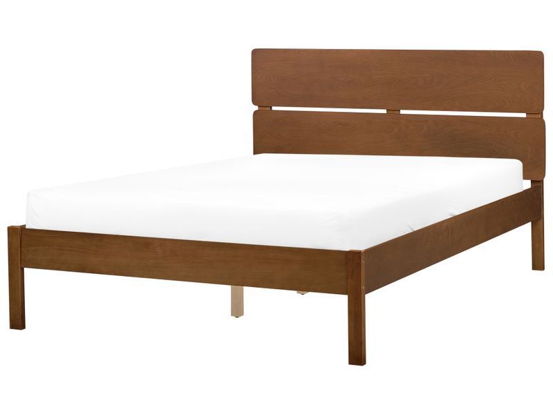 Ліжко з LED-підсвічуванням Wood BOISSET 140 x 200 см (EU Double) Темно-коричневе 320202-447308 фото