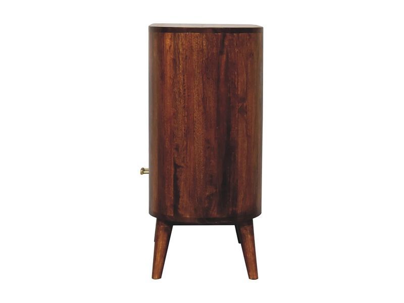 Шкаф Artisan Furniture из массива дерева цвета каштана Cortez с Т-образной ручкой и открытой полкой. 4794654-0006623 фото