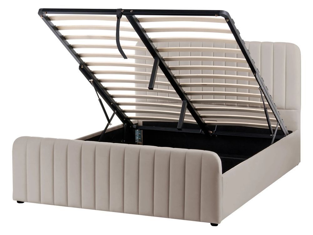 Пуф-ліжко LUNAN 140 x 200 см (EU Double) Taupe 356578-709546 фото