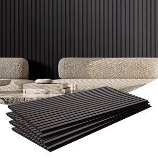 Акустические панели VEVOR, 1200 x 600 x 21 мм, МДФ, декоративные стеновые панели для современного оформления стен, акустические панели, звукопоглощающие стеновые панели с эффектом дерева, черный дуб 3517-FHXWBTQBHXML4QH6IV0 фото