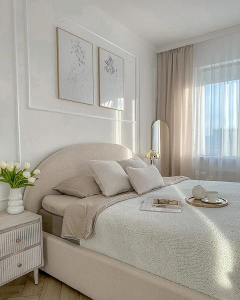 Ліжко-пуф букле VAUCLUSE 160 x 200 см (EU King Size) бежевий 321529-344002 фото