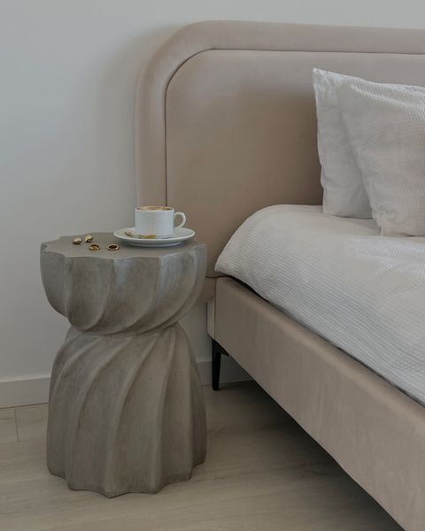 Ліжко оксамитове SUZETTE 160 x 200 см (EU King Size) Світло-бежева 312424-499087 фото