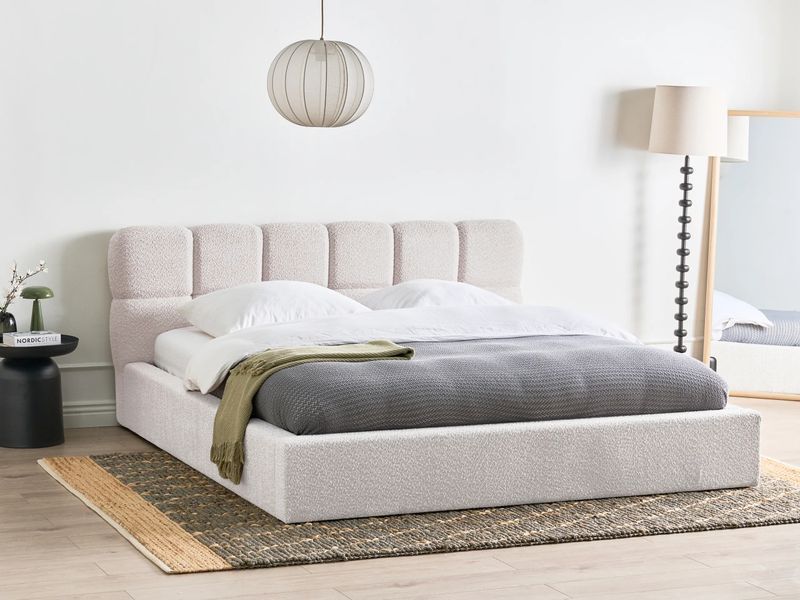 Ліжко-пуф букле BASTON 180 x 200 см (EU Super King) світло-бежевий 328984-638136 фото