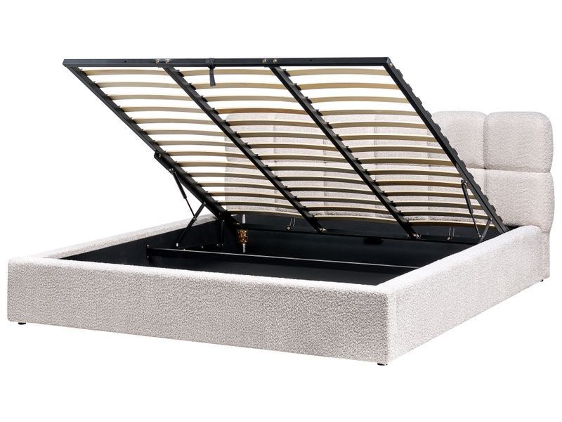 Ліжко-пуф букле BASTON 180 x 200 см (EU Super King) світло-бежевий 328984-638136 фото