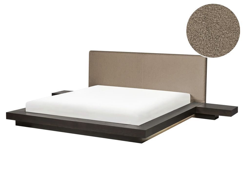 Кровать с LED-подсветкой Boucle ZEN 160 x 200 см (размер EU King Size), темный ясень. 368766-811177 фото