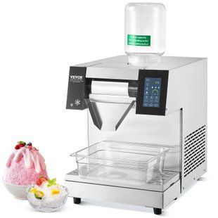 Комерційний льодогенератор VEVOR Snowflake, продуктивністю 260 кг/24 години, подрібнювач льоду з нержавіючої сталі, електричний конусоподібний льодогенератор із системою повітряного охолодження та сенсорним РК-екраном. 3218-FLXNBJFLCMYJP3952V2 фото