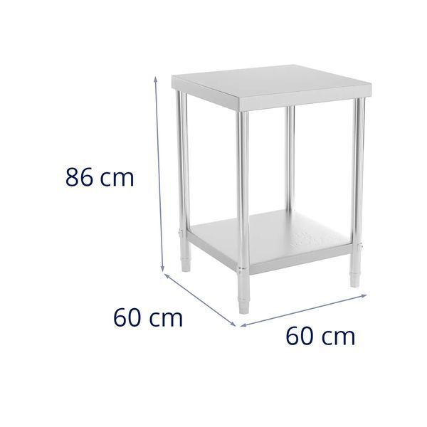 Рабочий стол из нержавеющей стали - ПРЕМИУМ - 60 x 60 см - 250 кг - Royal Catering 10011351-ex-0144 фото