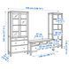 ИКЕА Тумба под телевизор HEMNES ХЕМНЭС, 093.365.69 Тумба под телевизор, черно-коричневый, Светло-коричневое прозрачное стекло, 326x197 см 093.365.69 фото 3