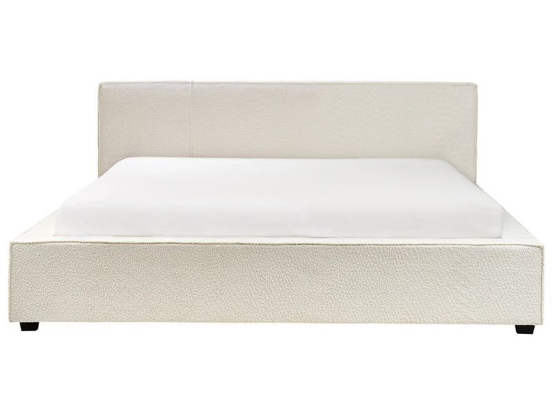 Ліжко букле MIRANDE 180 x 200 см (EU Super King) кольору кремово-білого 341852-565950 фото