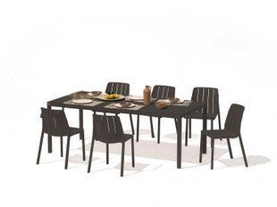 Комплект меблів для тераси TIBERINA BISTROT/TEVERE 147-211 6+1 АНТРАЦИТ &ndash; Nardi 007864-9991731 фото