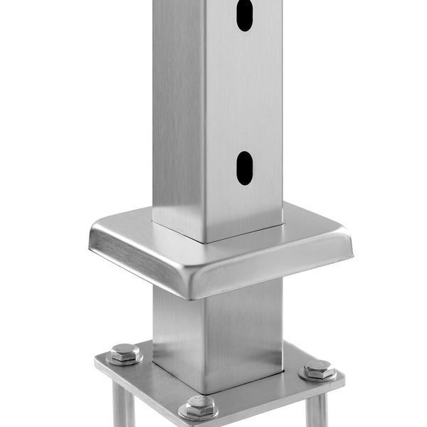 Опора для тросового ограждения VEVOR, 107x5x5 см, с предварительно просверленными отверстиями под углом 30&deg;, нержавеющая сталь, с горизонтальной и изогнутой опорой, 1 шт., серебристый, 1JZLGZXYS1062TLWC001V0 10368-1JZLGZXYS1062TLWC001V0 фото