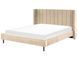 Ліжко оксамитове VILLETTE 180 x 200 см (EU Super King) Бежеве 292726-335520 фото