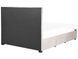Ліжко з шухлядами для зберігання Оксамит LIEVIN 160 x 200 см (EU King Size) Бежевий 339641-387778 фото 10