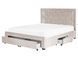 Ліжко з шухлядами для зберігання Оксамит LIEVIN 160 x 200 см (EU King Size) Бежевий 339641-387778 фото 3