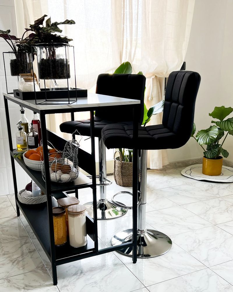 Комплект із 2 барних стільців MARION Swivel чорного кольору 306401-75391 фото