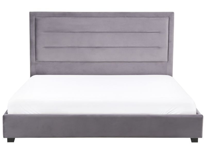 Ліжко оксамитове ROUEN 180 x 200 см (EU Super King) Темно-сіре 338481-645650 фото