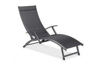 Садовий шезлонг RELAX чорного кольору з алюмінію 000746-9990037 фото